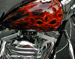 Custom Powder Coated Motorcycle Parts