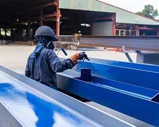 Powder Coated Structural Steel Beams
