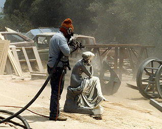 Sandblasting Outdoor Metal Sculpture in KC, Missouri and Kansas