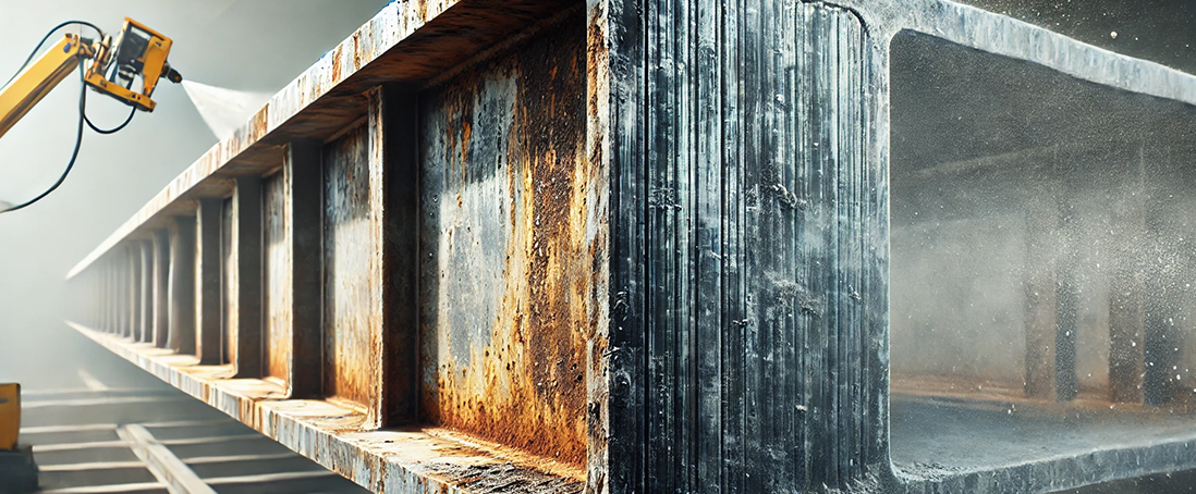 Sandblasting Structural Steel Beams in Kansas City, MO