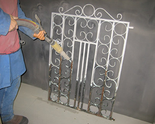 Sand Blasting Wrought Iron Gates in Kansas City, MO